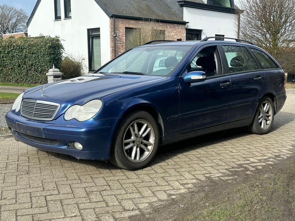 Mercedes c200 Cdi 2004 belgisch voertuig start en rijdt expo, Auto's, Zwart, Blauw, Bedrijf, 5 deurs