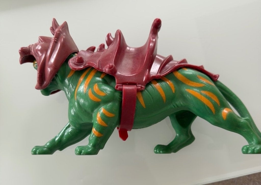 Figurine tigre vintage avec selle Masters of the Universe, Ophalen of Verzenden, Gebruikt, Fantasy