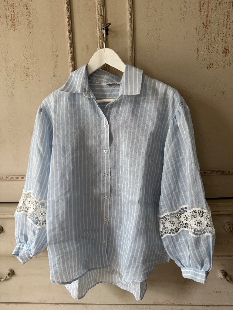 Blouse Sandro, Kleding | Dames, Jurken, ANDERE, Blauw, Maat 42/44 (L), Nieuw