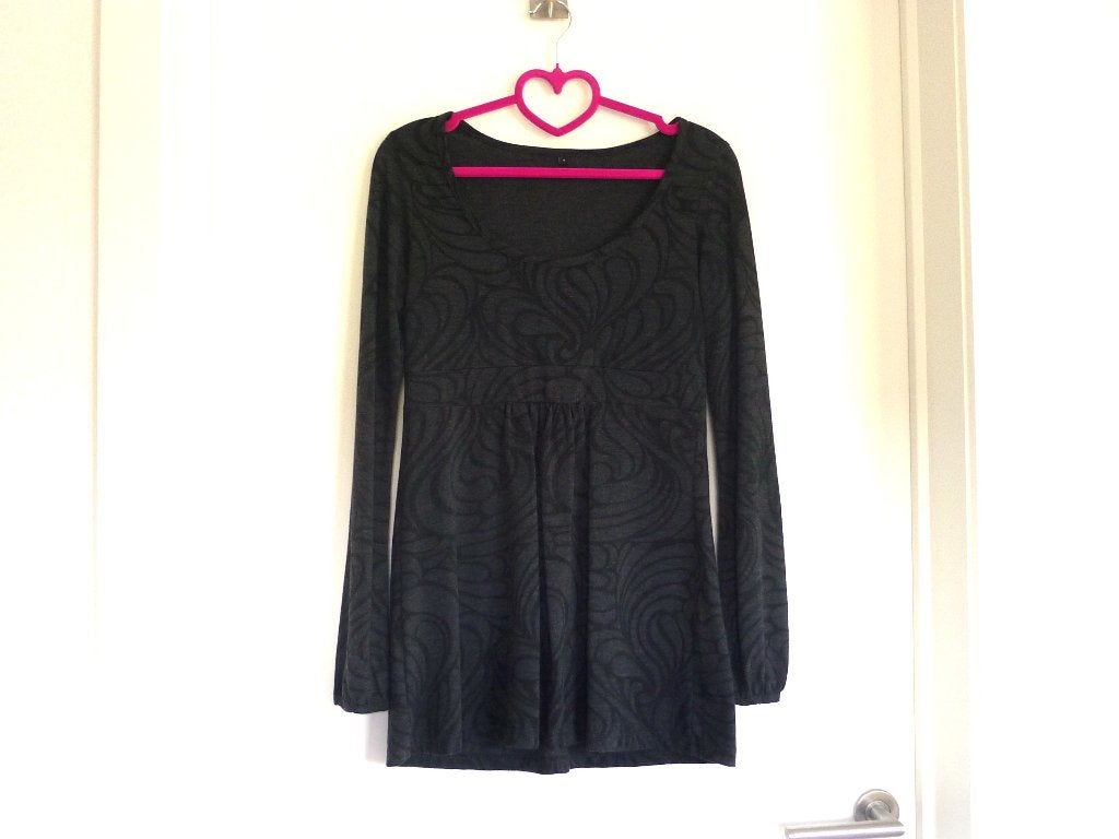 Zwart grijze barok tuniek Maat 36, Kleding | Dames, Ophalen of Verzenden, Maat 36 (S), Zwart