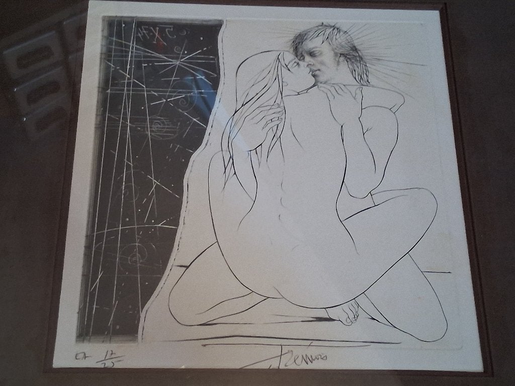 Pierre-Yves TRÉMOIS Lithographie numérotée et signée, Portrait ou Personnes, Autres techniques, Encadré, Enlèvement