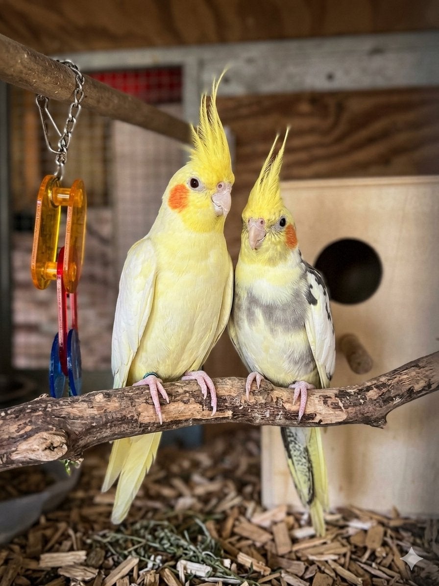 Couple reproducteur. Calopsitte