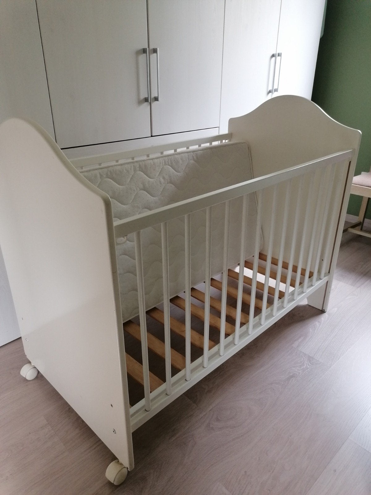 Kinderbedje met lattenbodem en matras, Ophalen
