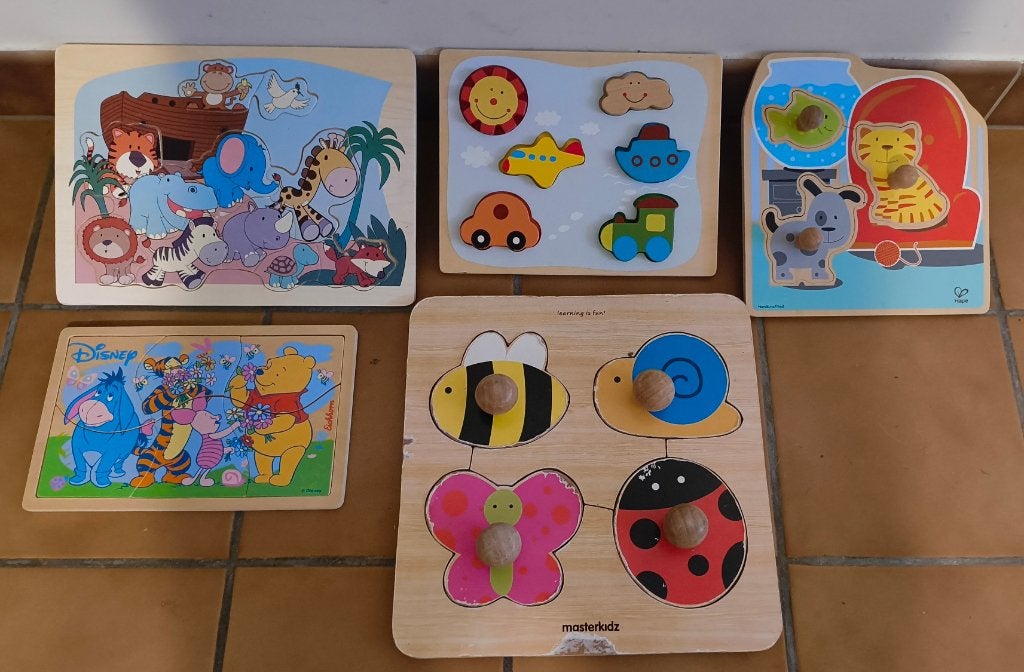 Puzzels voor peuters GRATIS, Ophalen, Gebruikt, Van hout, Minder dan 10 stukjes