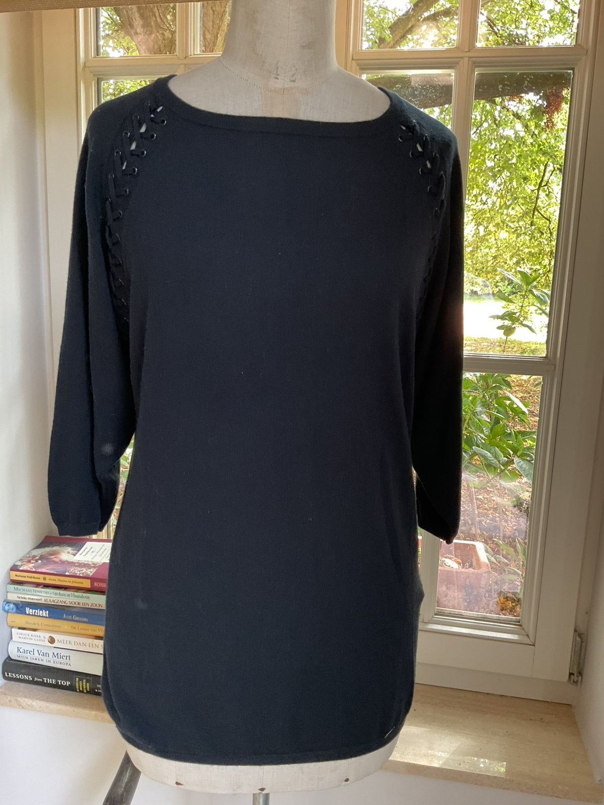 Merkkleding trui v Elisabetta Franchi, maat 38, Ophalen of Verzenden, Gedragen, Maat 38/40 (M), Zwart