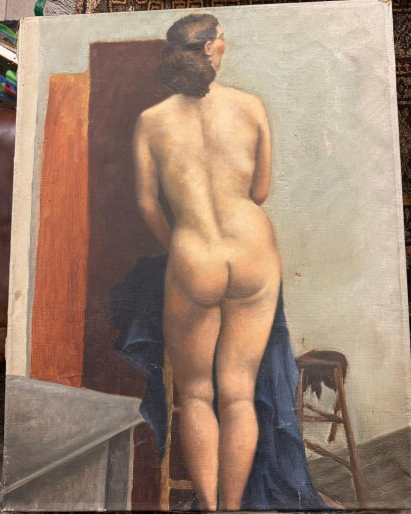 Emile Baes Peinture à l'huile sur toile, Antiquités & Art, Art | Peinture | Classique, Enlèvement