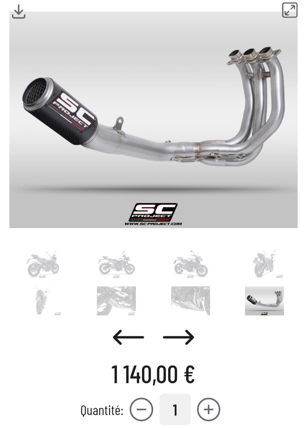 échappement SC project triumph street triple 765 RS, Motos, Motos | Triumph, Particulier