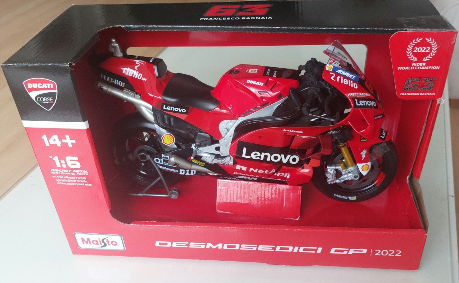 Ducati Bagnaia, Hobby en Vrije tijd, Ophalen of Verzenden, Nieuw, Motor, Maisto