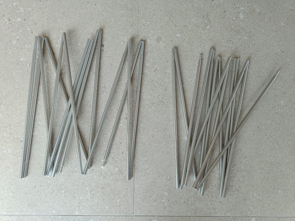 Tenstokken aluminium 4,5 m x2, Enlèvement, Comme neuf