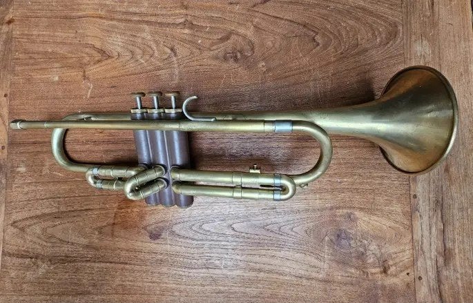 Olds Pinto Fullerton California Bb Trompet, Muziek en Instrumenten, Blaasinstrumenten | Trompetten, Ophalen, Gebruikt, Trompet in si bemol