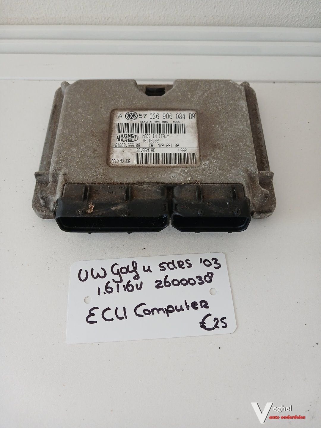 VW Golf 4 5drs 1.6/16v 2600038 ECU Computer '03, -, Utilisé, -, -