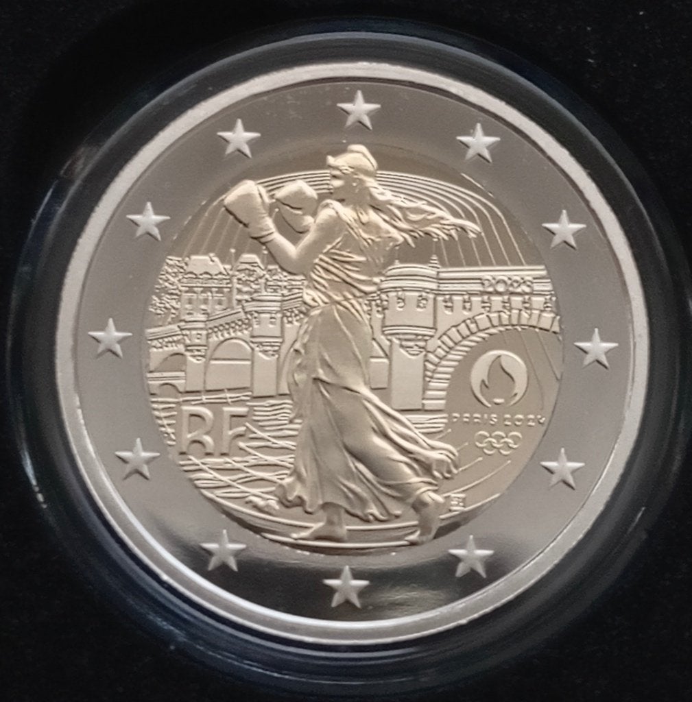2 euro 2023 Olympische Spelen Frankrijk Parijs Proof BE, Ophalen of Verzenden, Frankrijk, 2 euro
