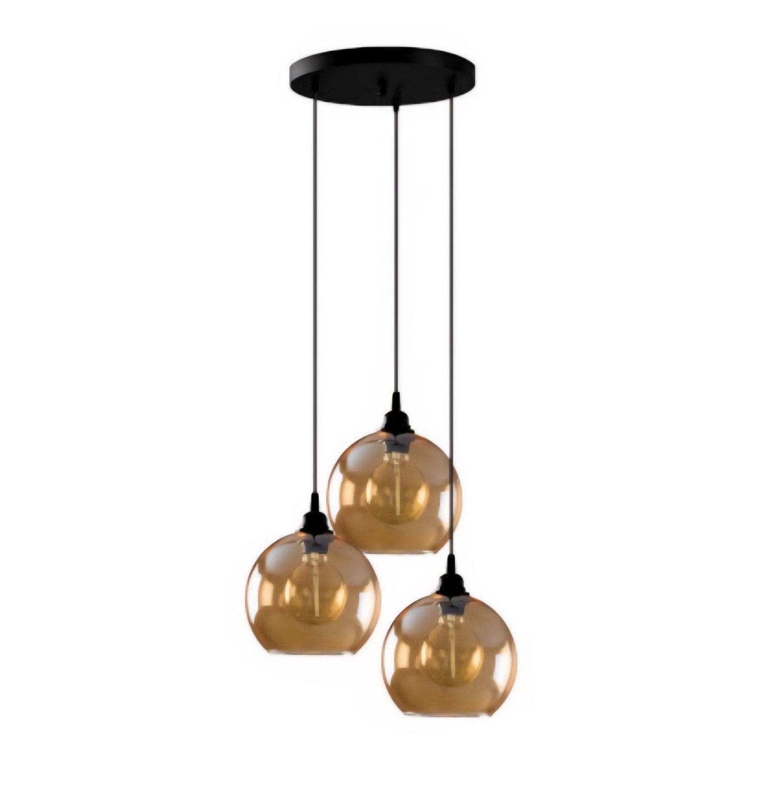 Hanglamp met 3 bollen, Ophalen, Nieuw, Glas