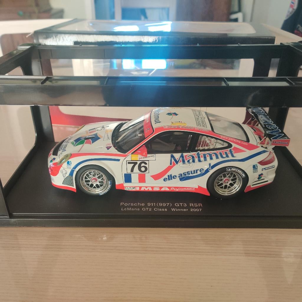 AutoArt Porsche 911 (997) GT3 RSR 1/18 Le Mans 2007, Enlèvement, Neuf, Voiture, Autoart