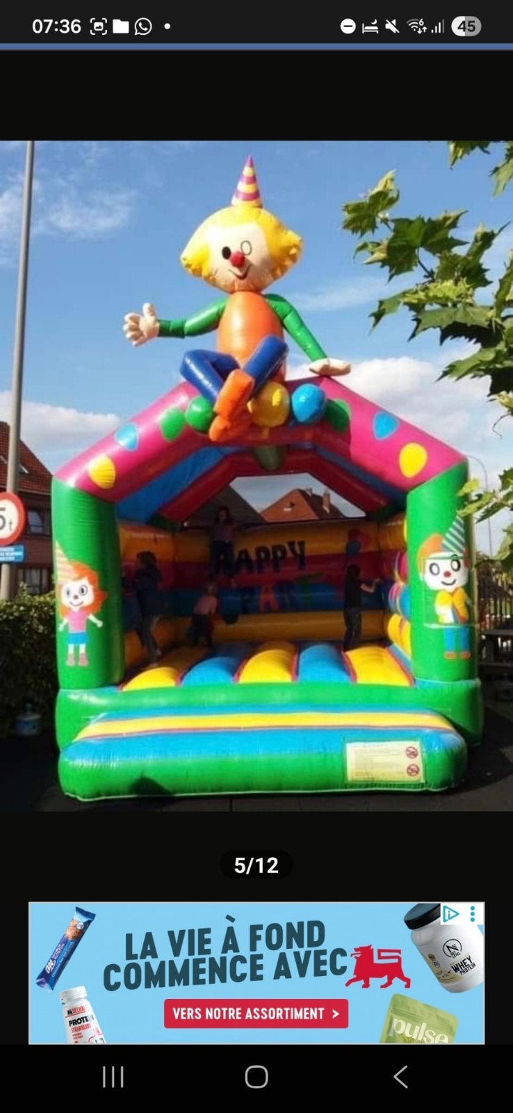 springkasteel te huur, Ophalen, Gebruikt