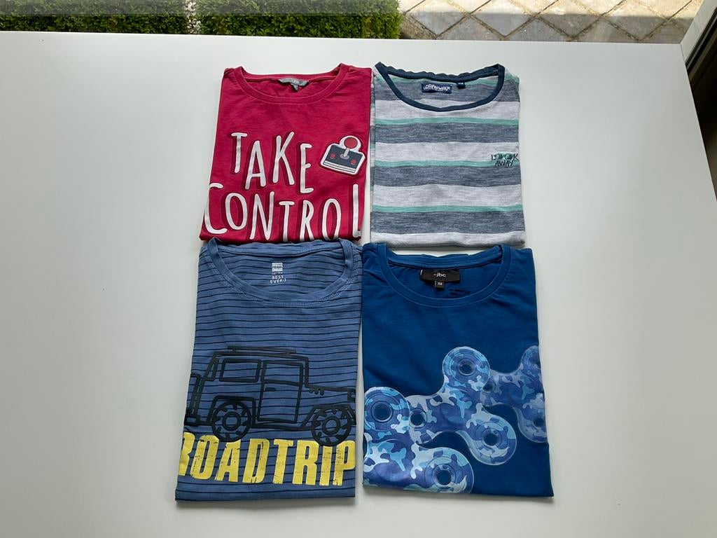 4 t-shirts maat 158, Kinderen en Baby's, Kinderkleding | Maat 158, Ophalen of Verzenden, Gebruikt, Jongen