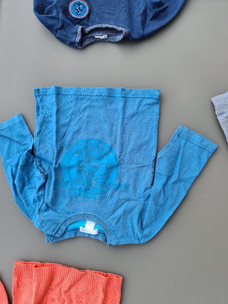 blauw longsleeve t-shirt 80, Kinderen en Baby's, Babykleding | Maat 80, Ophalen, Zo goed als nieuw