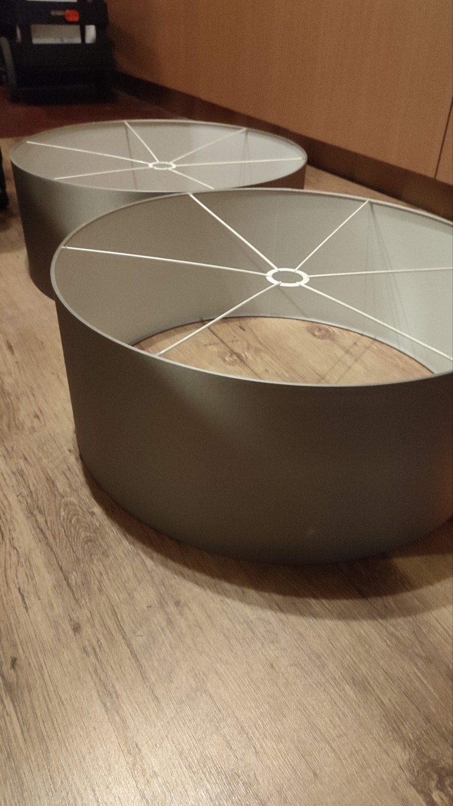 Abat-jour gris silver 60cm, Maison & Meubles, Gris