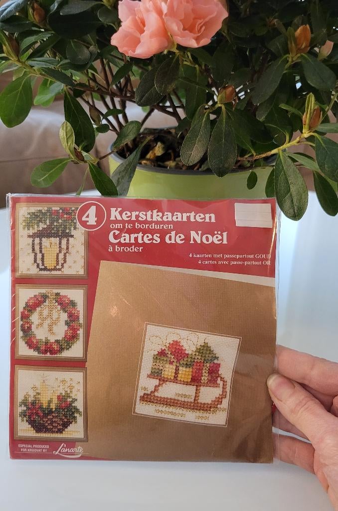 Lanarte Kerstkaarten om te borduren Borduurpakket, Enlèvement, Neuf, Broderies à la main, Set à broder