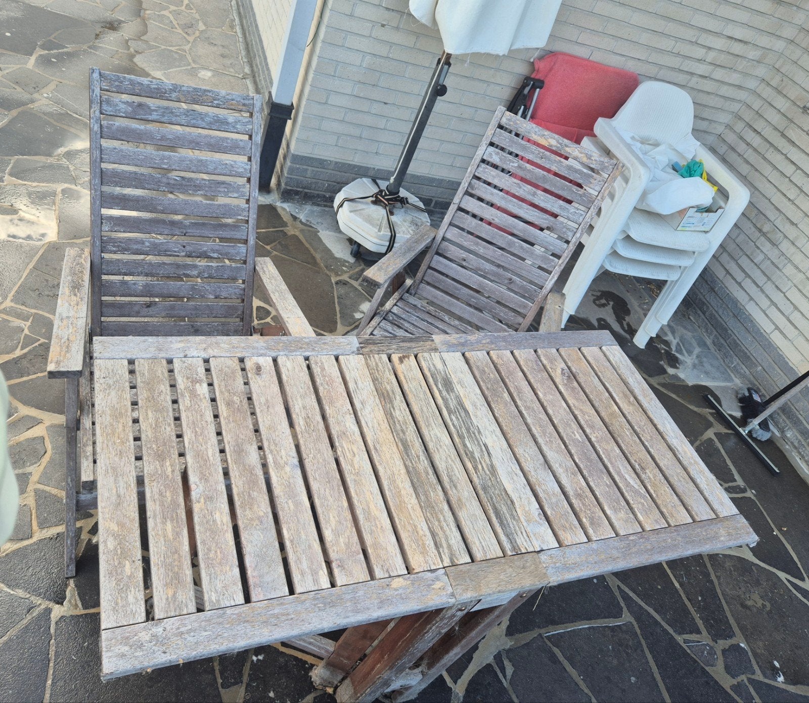 houten stoelen en tafel, Ophalen, Hout