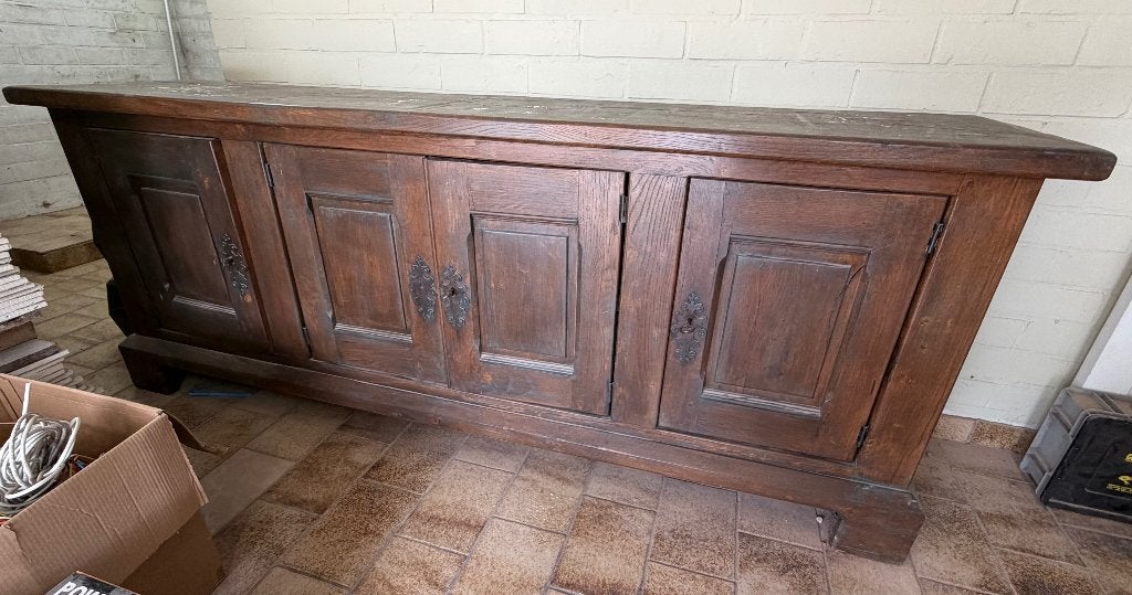 Gratis: massief houten kast, Huis en Inrichting, Ophalen, Gebruikt, Rustiek, Met lade(s)