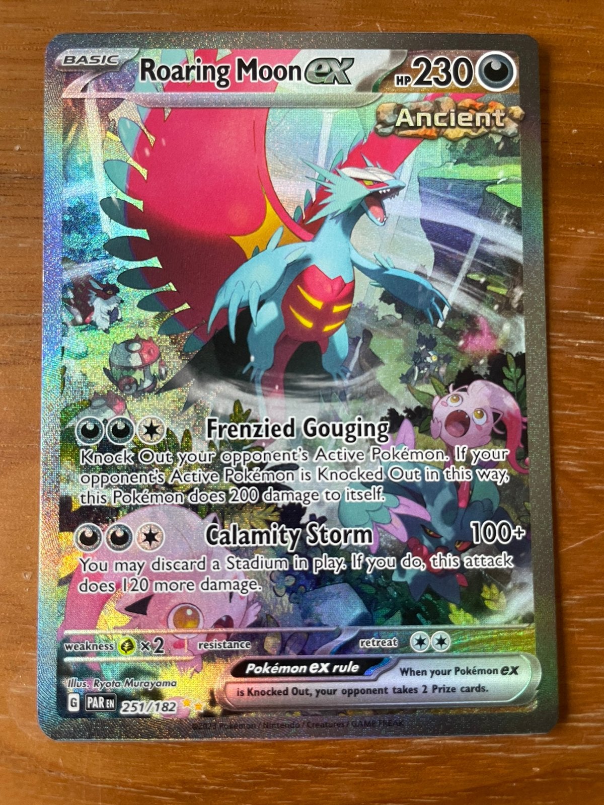 Roaring Moon PAR pokemon kaart, Enlèvement ou Envoi, Comme neuf