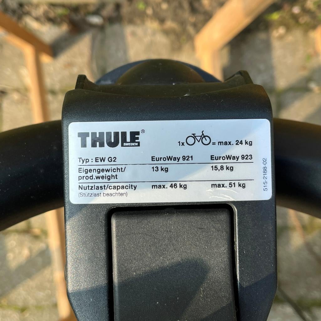 Thule Fietsendrager Euroway 921 (2 fietsen), Autos : Divers, Porte-vélos, Enlèvement, 2 vélos, Utilisé