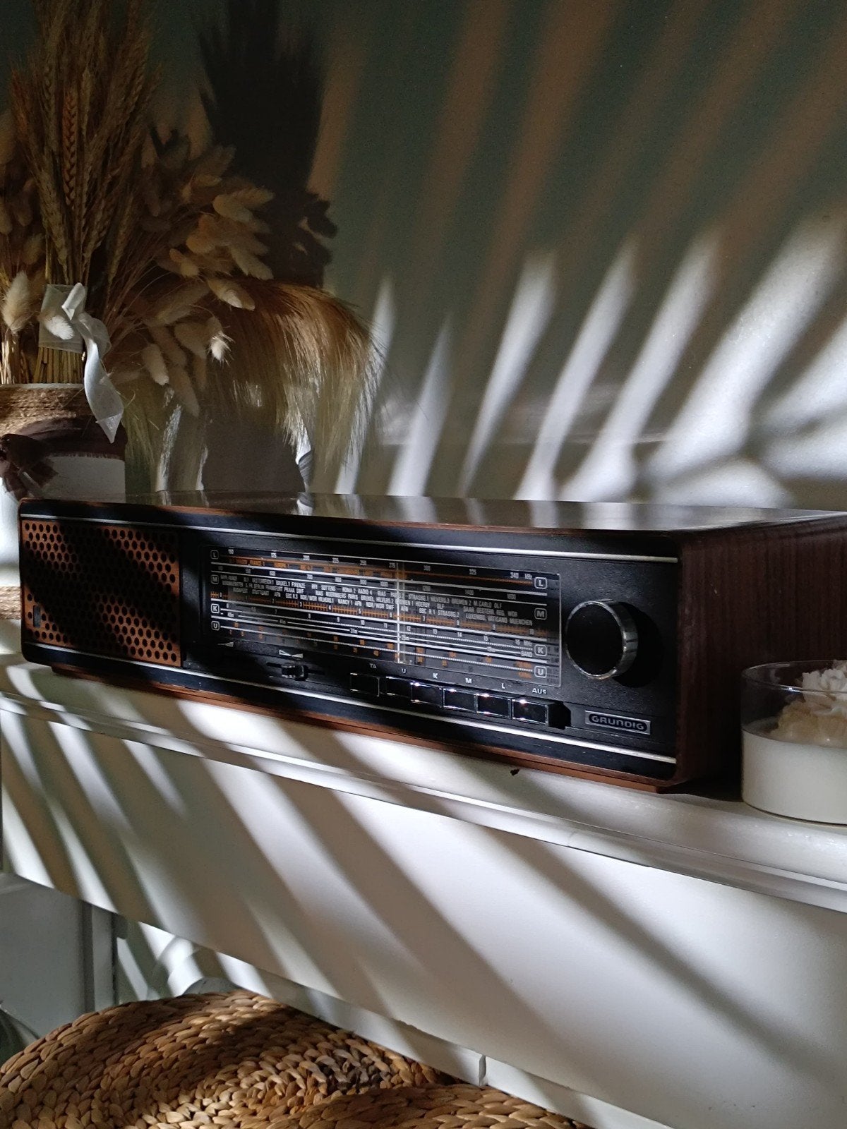 Vintage radiostation van GRUNDIG, Duits merk