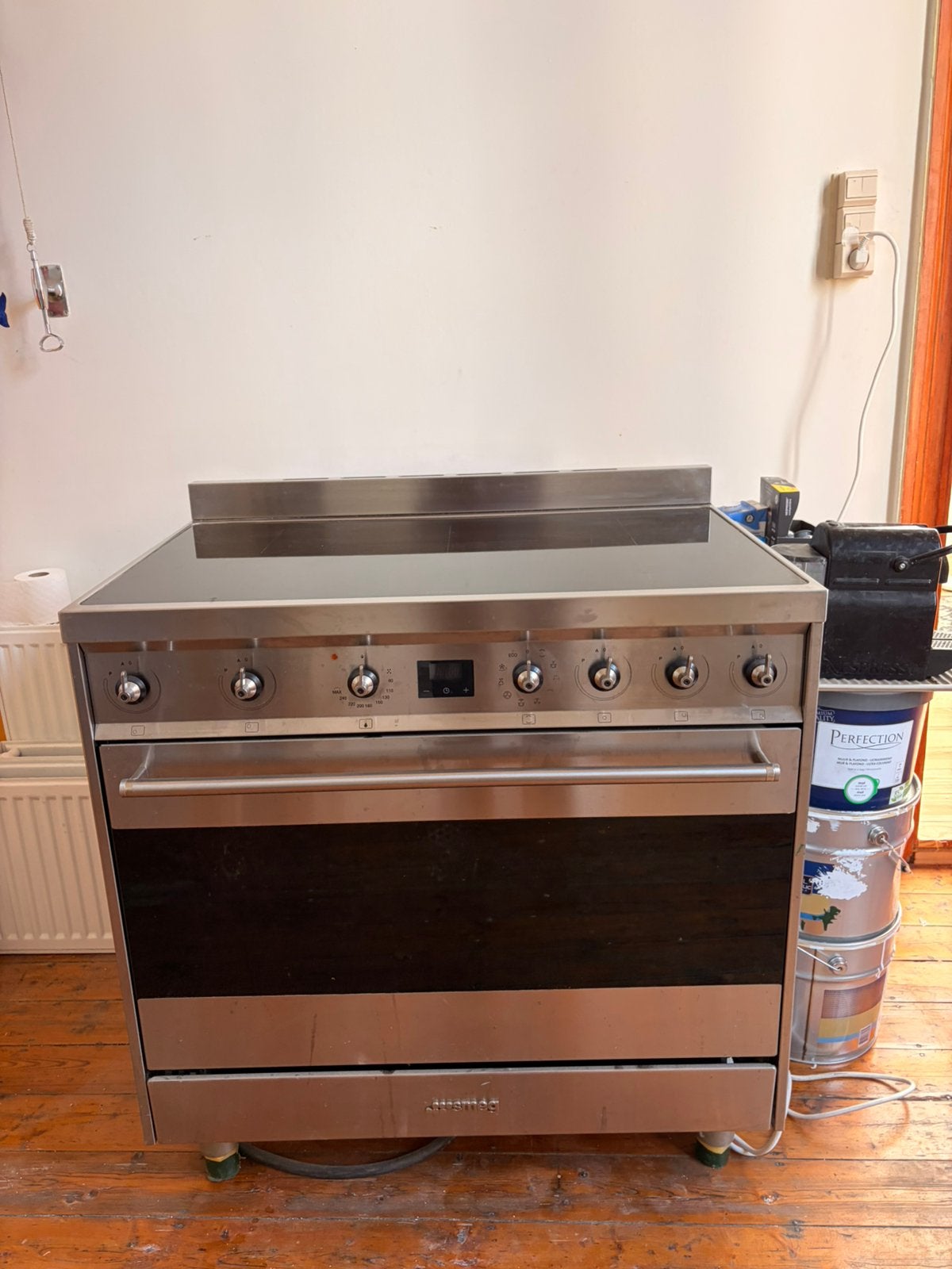 Smeg inductie + grote multifunctionele oven, Ophalen, Gebruikt, 60 cm of meer, Inductie