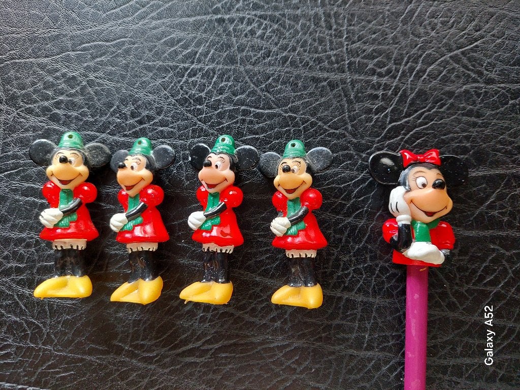 5 Minnie figuurtjes jaren 90 in PVC, Verzamelen, Disney, Ophalen of Verzenden, Overige figuren, Zo goed als nieuw, Beeldje of Figuurtje