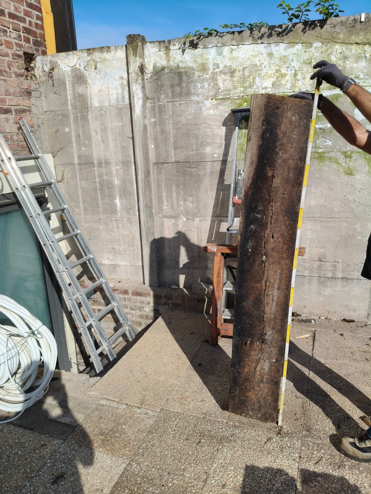 treinbiel gratis, Tuin en Terras, Ophalen, Gebruikt, Hardhout, Minder dan 180 cm