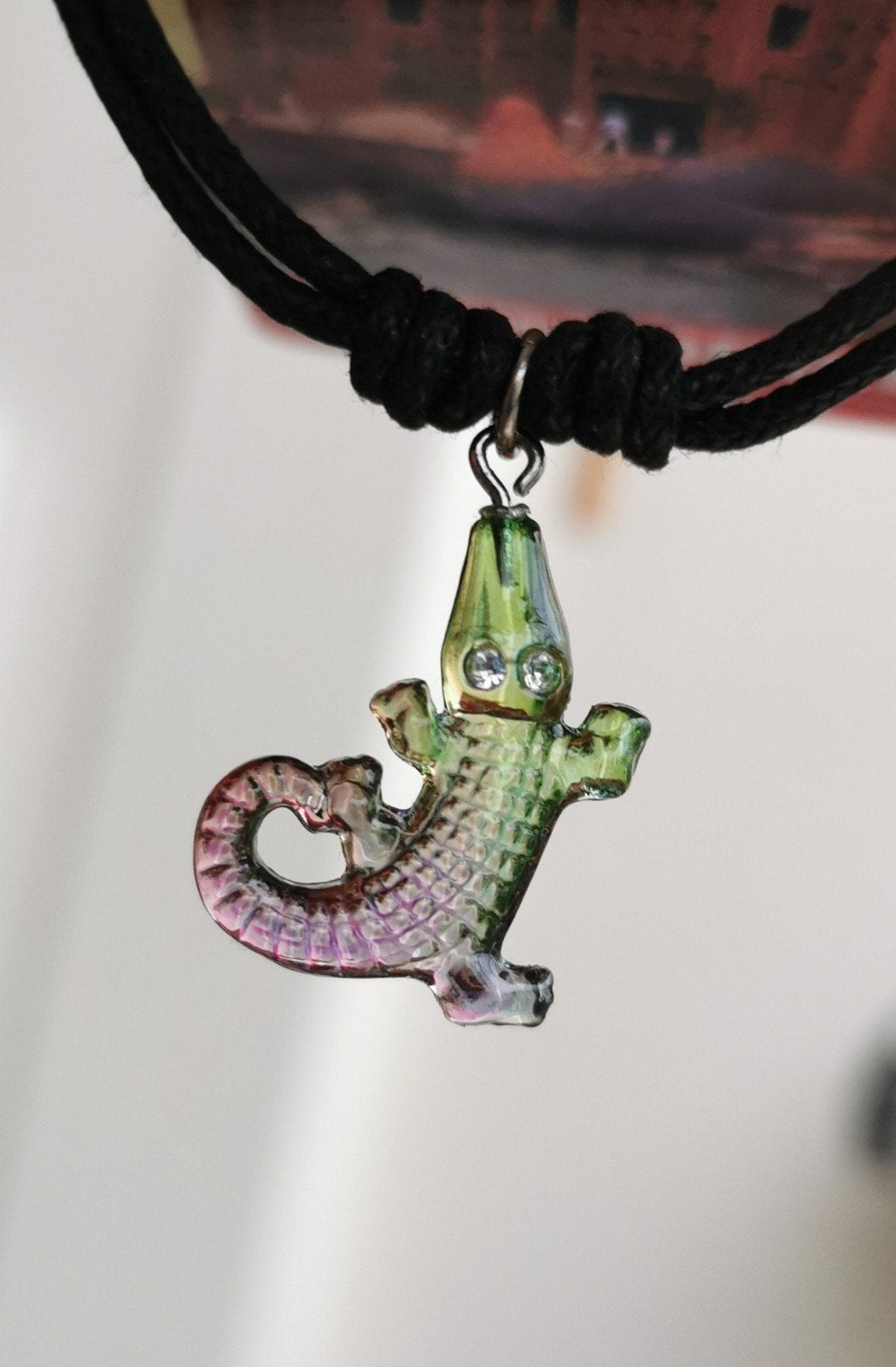 Hanger of bedel krokodil, Handtassen en Accessoires, Kettingen, Ophalen of Verzenden, Nieuw, Kunststof