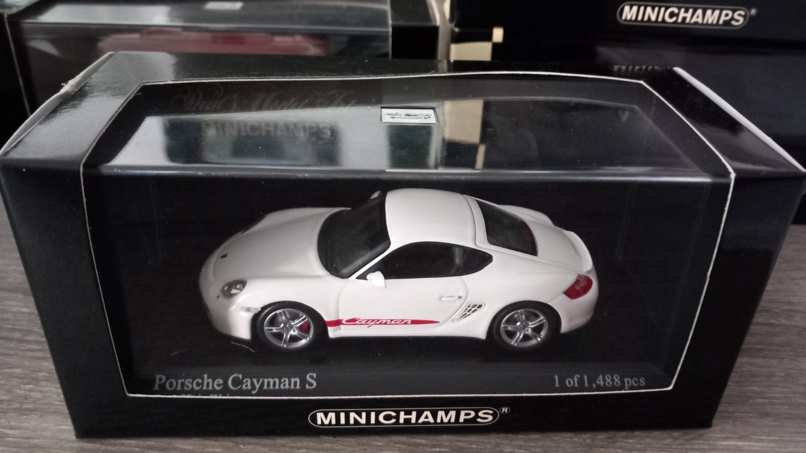 Minichamps Porsche Cayman S 2005 Wit 1:43-Limited ( Mint ), Ophalen, MiniChamps