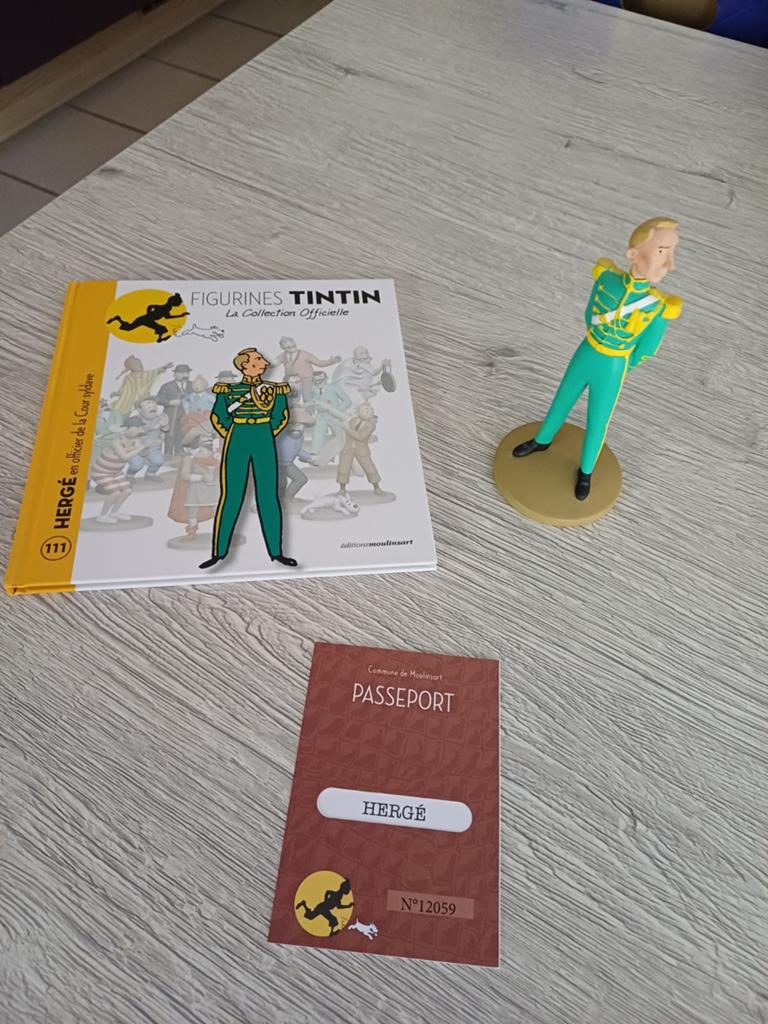 Figurine Hergé numéro 111 collection officielle Moulinsart, Collections, Personnages de BD, Comme neuf, Statue ou Figurine, Tintin