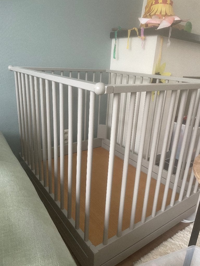 Baby Park Box in hout en verstelbaar, Ophalen, Gebruikt, In hoogte verstelbaar