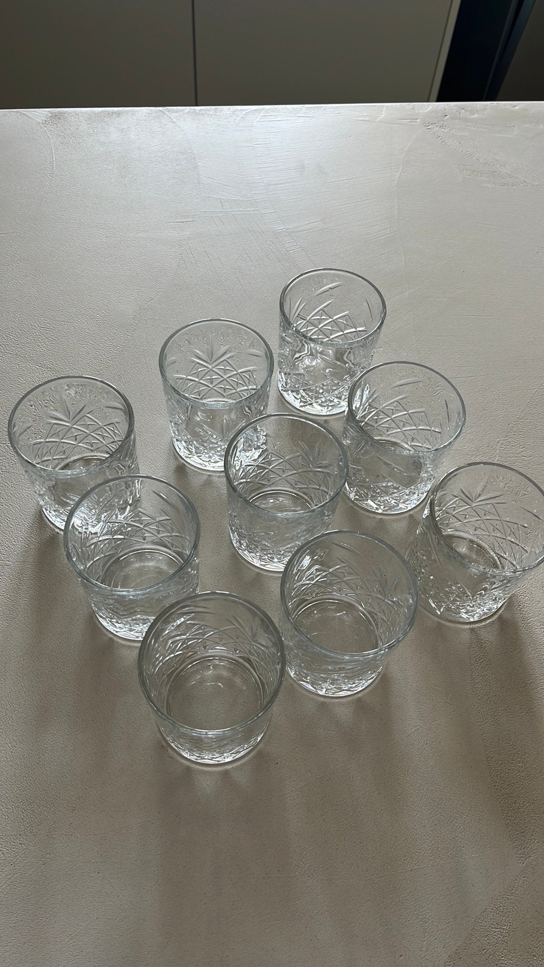 Set de verres à eau - 9 pièces - transparent - neuf, Enlèvement, Neuf, Verre à eau