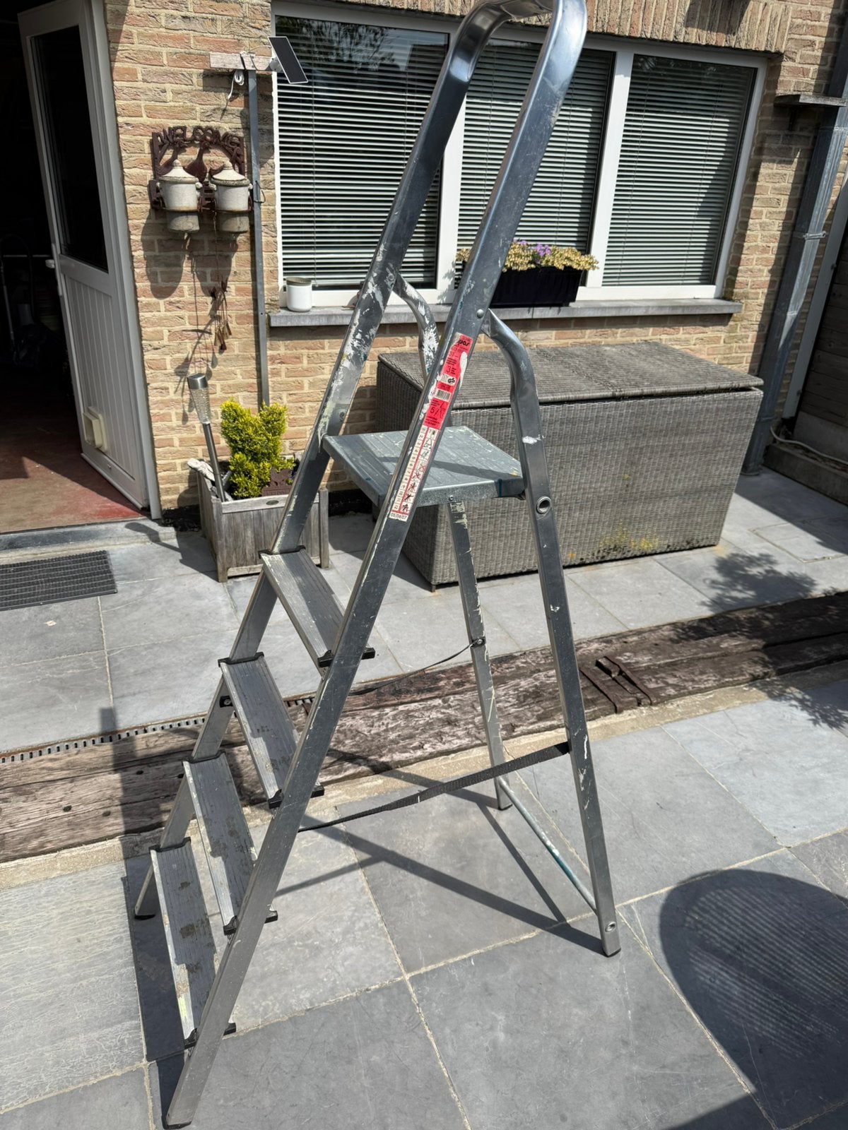 Trapladder 5 treden, Doe-het-zelf en Bouw, Ophalen, Zo goed als nieuw