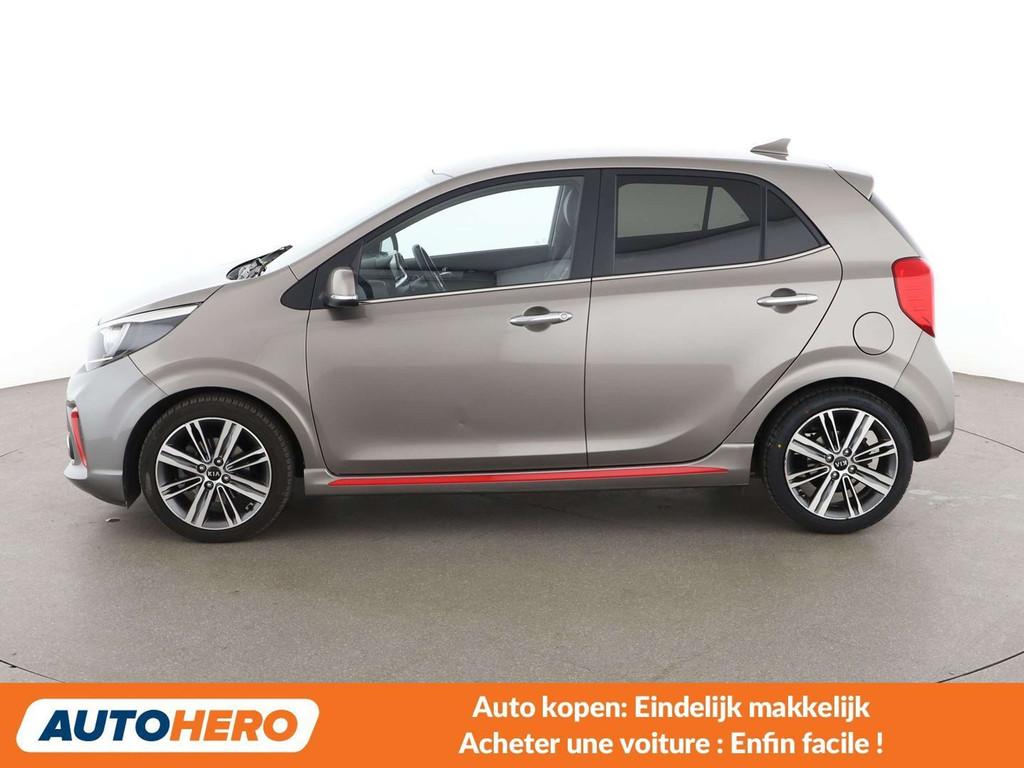Kia Picanto 1.2 GT Line (année de construction 2018), Autos, Cuir, Argent ou Gris, Euro 6, 939 kg