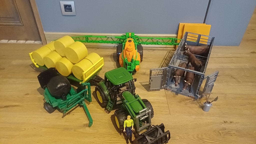 Lot agricole Bruder  - Tracteur, pulvérisateur, remorques, Enfants & Bébés, Enlèvement, Utilisé