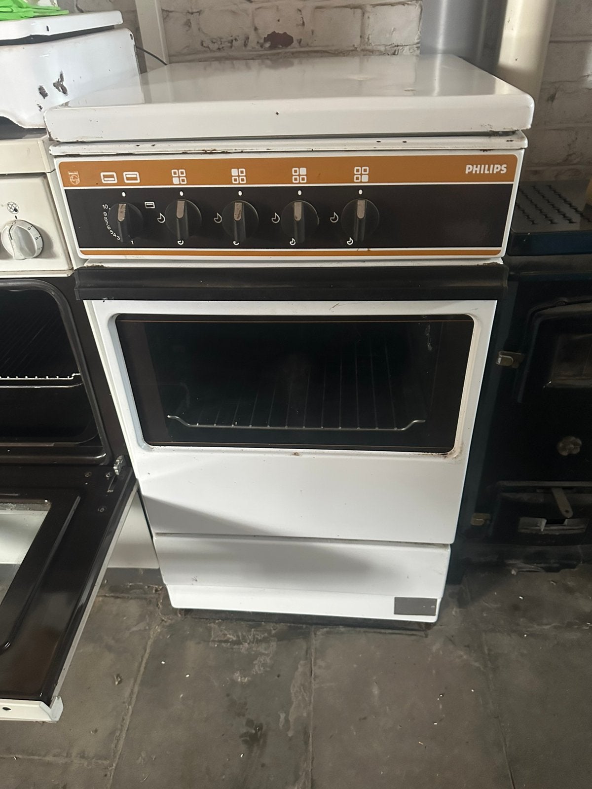 Retro Philips gasfornuis met oven in gebruikte staat., Elektronische apparatuur, Ophalen, Gebruikt