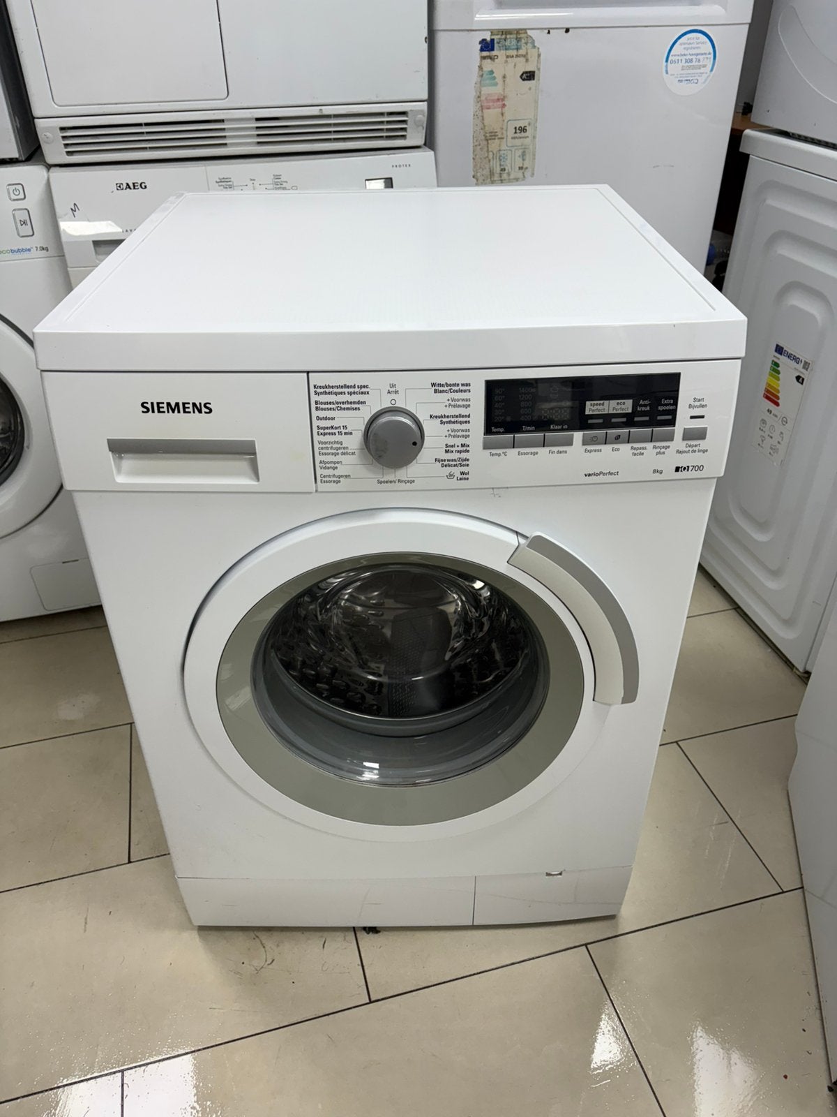 Lave-linge Siemens 8kg iQ700 A+++ – Très bon état. 140€, Electroménager, Enlèvement ou Envoi, Comme neuf