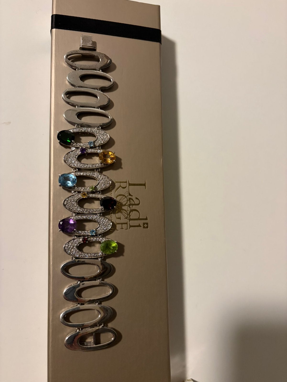 Zilver armband met stenen, Ophalen, Nieuw, Zilver