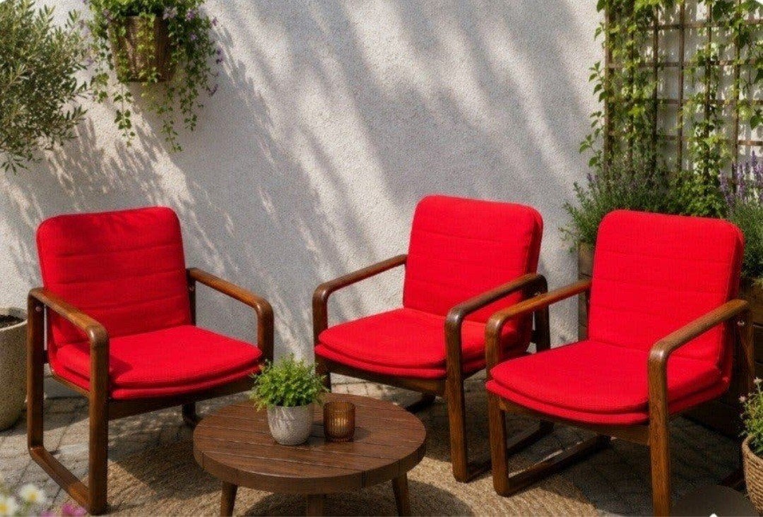 3 vintage fauteuils Milo Baughman stijl , eikenhout, Huis en Inrichting, Ophalen