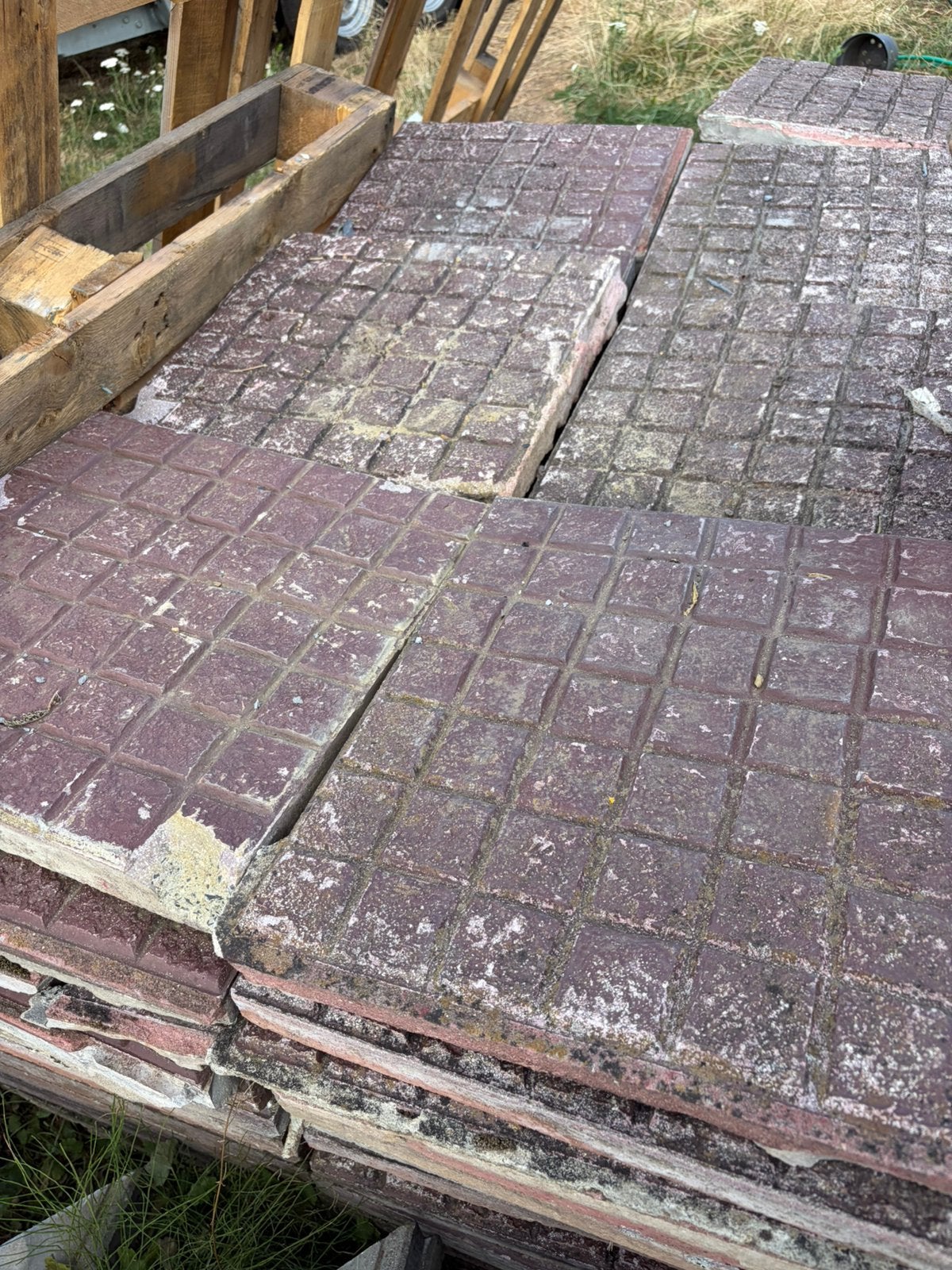 Terras dallen, Ophalen, Gebruikt