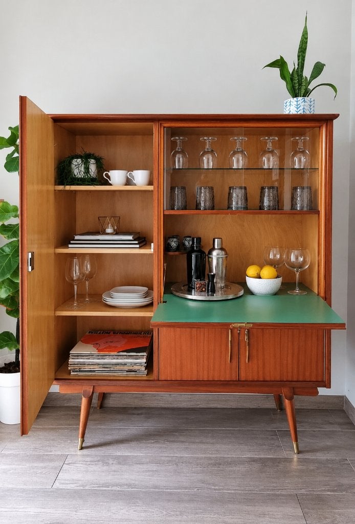 Vintage Mid-Century Barkast Jaren ’60 – Origineel & Uniek, Ophalen