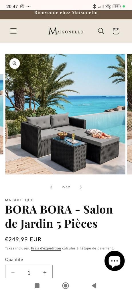 Salon Bora bora, Enlèvement