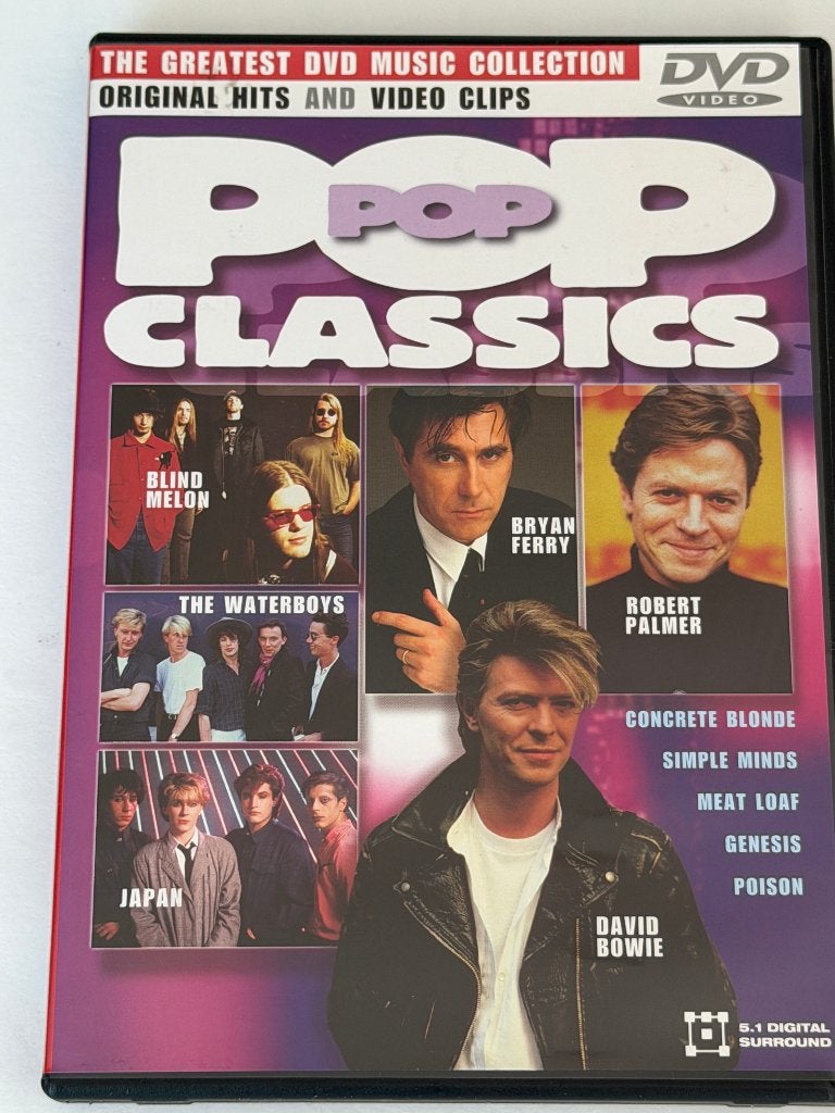 Pop Classics (Original Hits And Video Clips) DVD, Tous les âges, Enlèvement ou Envoi, Utilisé, Vidéos musicales
