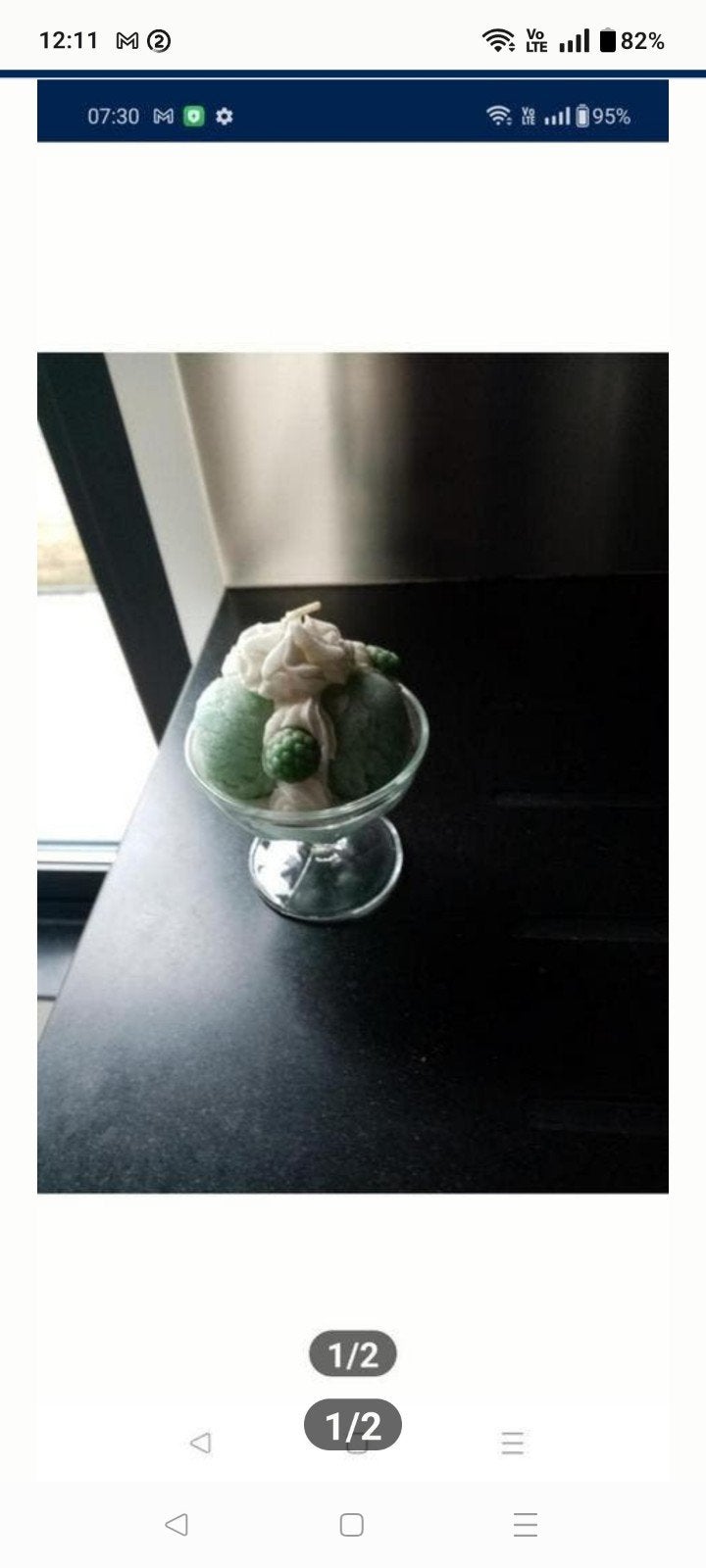 Bougie, coupe de crème glacée, Enlèvement, Bougie