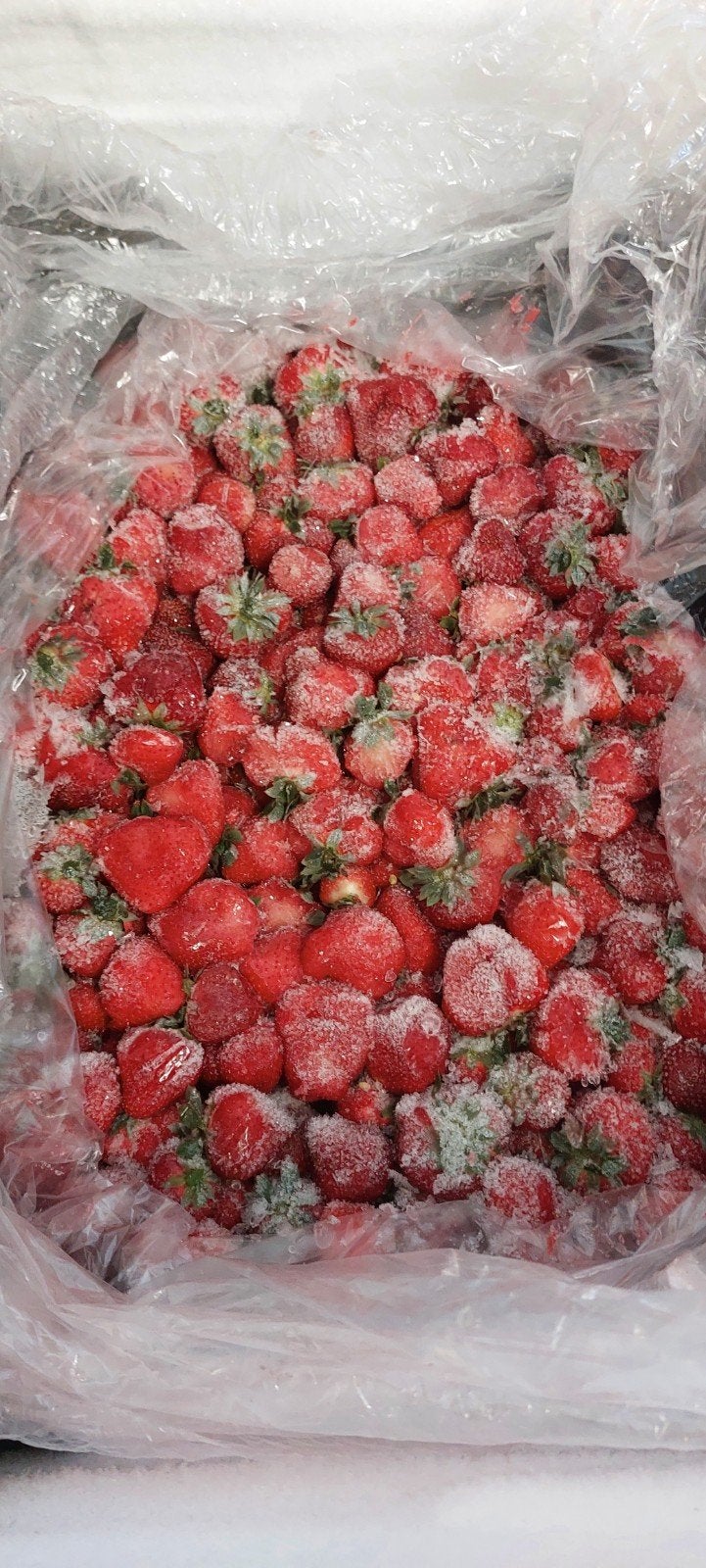 Diepvries aardbeien, Ophalen, Diepvries
