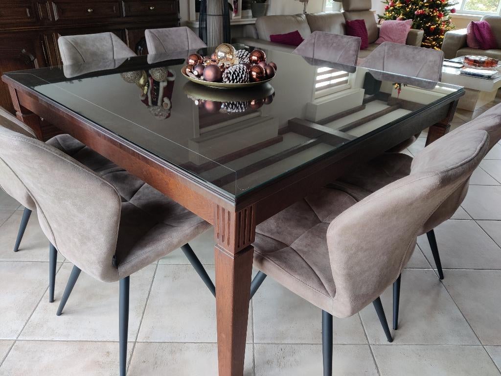 Massief eiken tafel te koop, Maison & Meubles, Tables | Tables à manger, Comme neuf, 150 à 200 cm, 150 à 200 cm, Cinq personnes ou plus